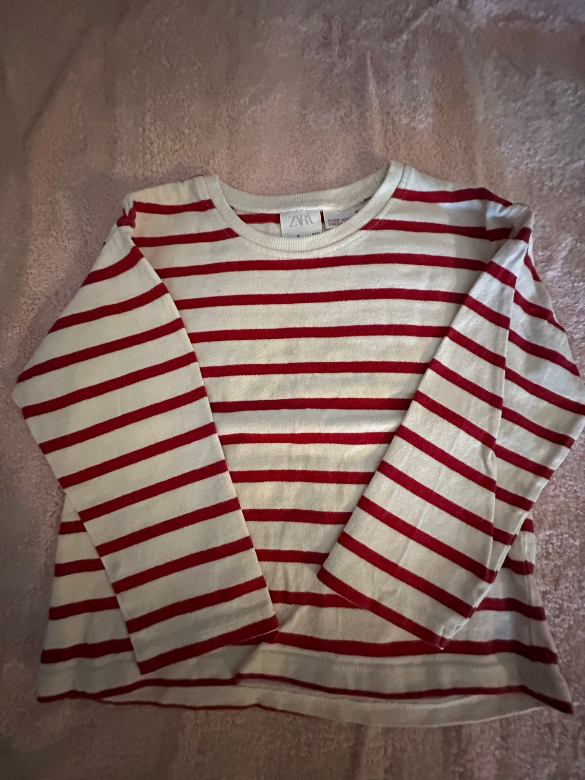 Zara gestreept shirt rood/wit maat 110 (5 jaar), Ophalen of Verzenden, Gebruikt, Jongen of Meisje, Shirt of Longsleeve