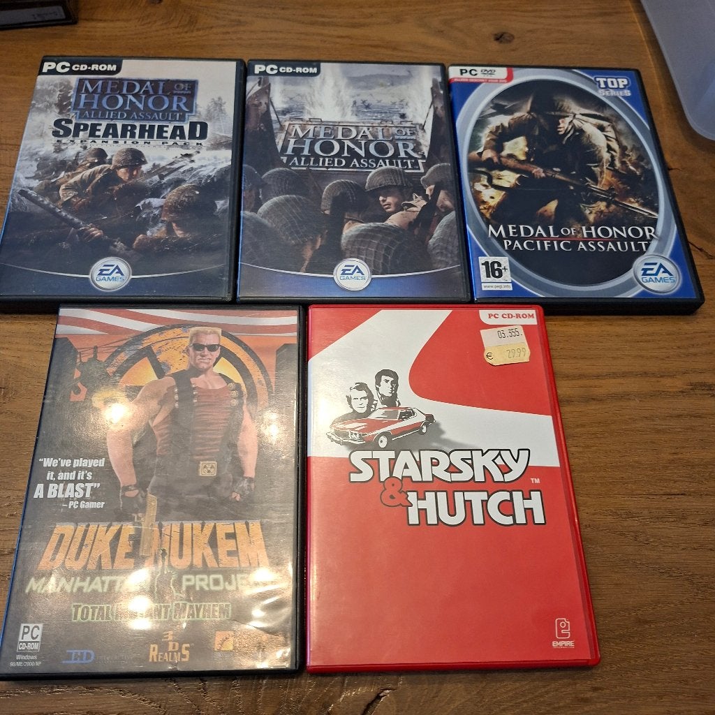 Pc games jaren '90-2000 Duke Nukem Medal of Honor Starsky, Gebruikt, Vanaf 18 jaar, Shooter, 1 speler