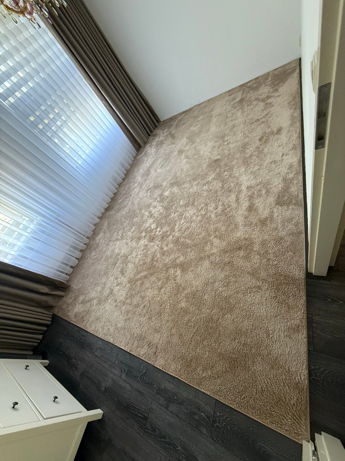 Velours vloerkleed - Flair beige 300x400 cm, Ophalen, Beige, Zo goed als nieuw, 200 cm of meer