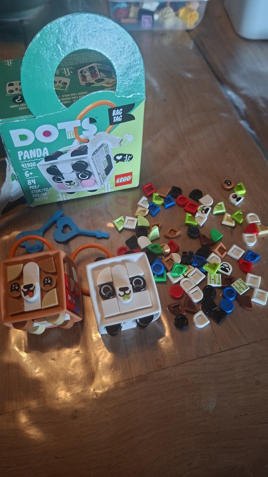 LEGO DOTS Panda & Hond Bag Tags - Exclusief Boekje, Ophalen of Verzenden, Zo goed als nieuw, Overige merken