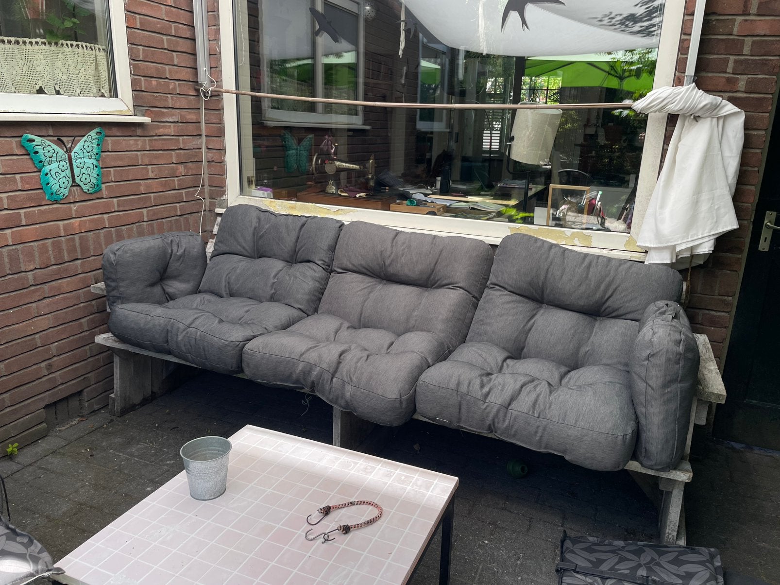 Grijze Tuinkussens, Ophalen, Zo goed als nieuw
