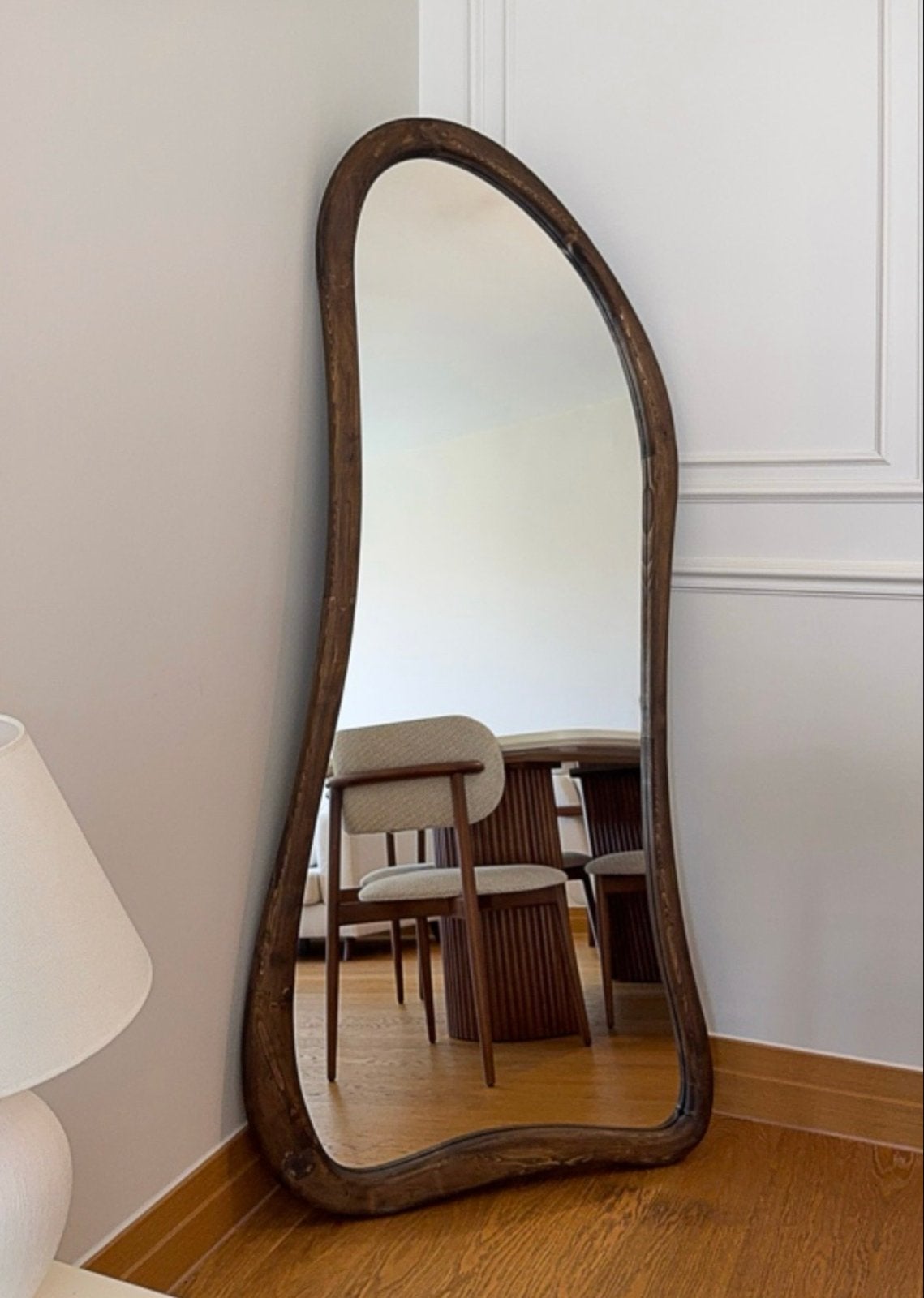 Walnoot Houten Spiegel 180x80 - nieuw! Hangend of Staand, Huis en Inrichting, Woonaccessoires | Spiegels, Ophalen, Zo goed als nieuw