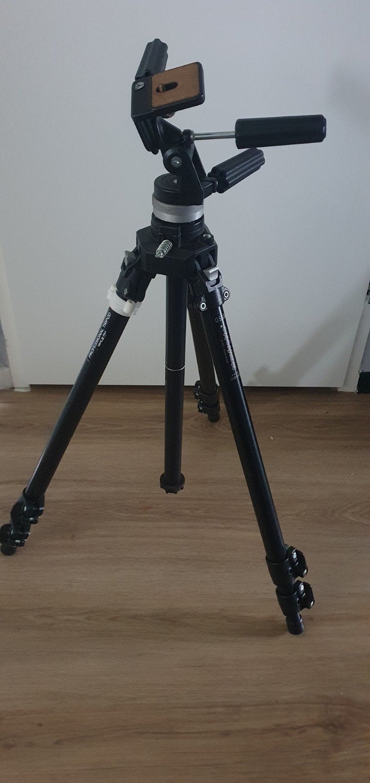 Professionele Manfrotto Driepoot Statief met Balhoofd, Gebruikt, 150 tot 175 cm, Met balhoofd, Ophalen of Verzenden