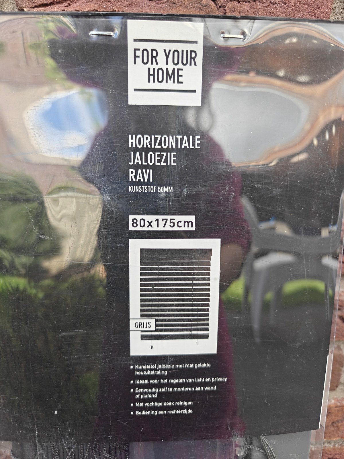 Nieuw: Horizontale jaloezie Ravi grijs 80x175cm, Ophalen, Jaloezie, Overige merken, Nieuw