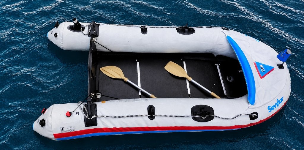 Bijboot, Watersport en Boten, Rubberboten, 1 m, Peddels, 20 cm, Zo goed als nieuw