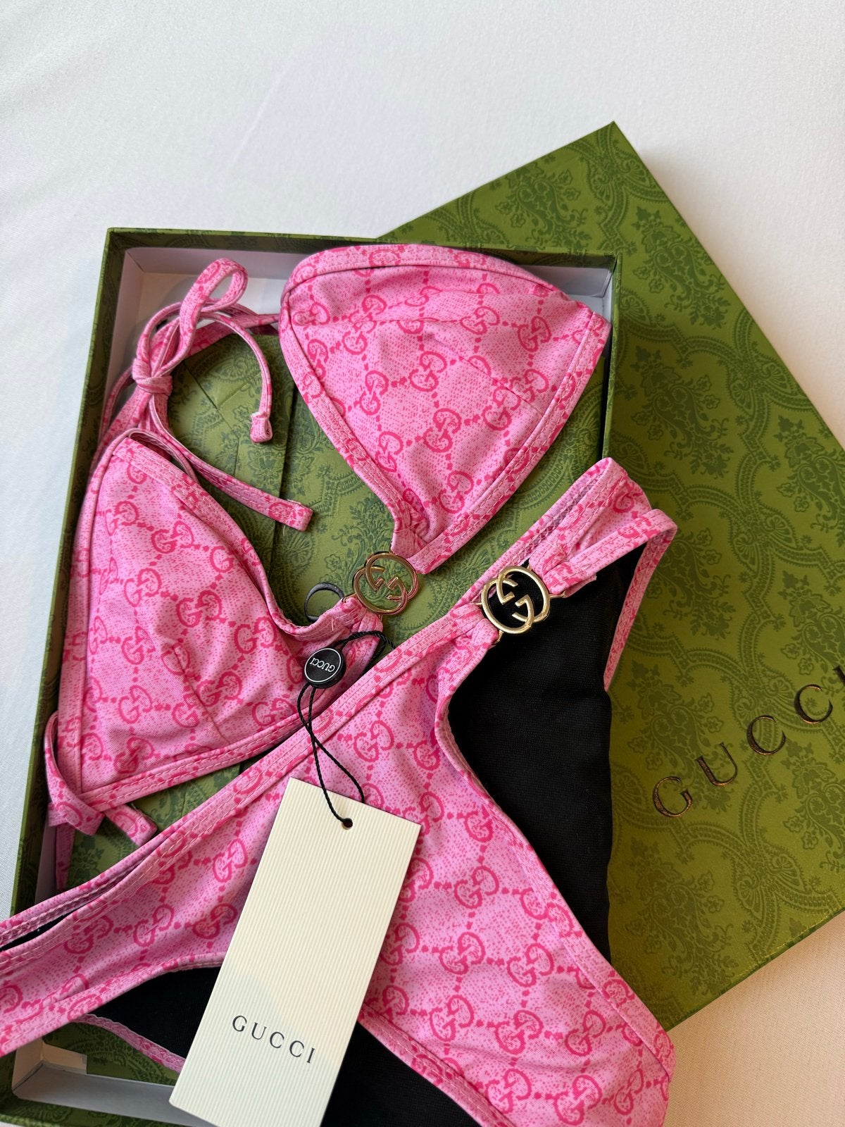 Gucci Bikini Roze Maat M - 1 op 1 Designer Zwemkleding, Kleding | Dames, Ophalen of Verzenden, Nieuw, Roze, Bikini