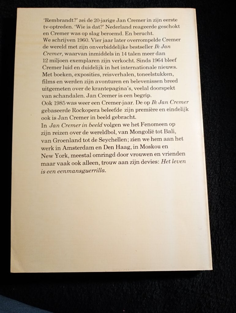 Jan Cremer in beeld, Ophalen of Verzenden, Gelezen