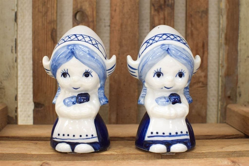 2 stuks Delfts blauw porseleinen spaarpotjes 45217, Verzamelen, Ophalen of Verzenden, Gebruikt, Dier