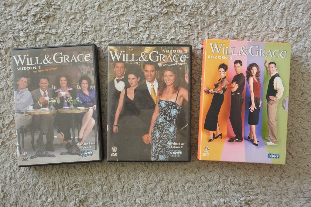 Dvd boxen Will & Grace seizoen 1,2 en 3, Cd's en Dvd's, Alle leeftijden, Ophalen of Verzenden, Zo goed als nieuw, Komedie