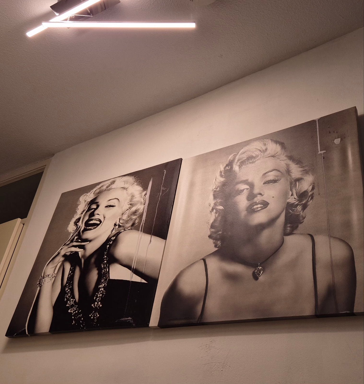 Marilyn Monroe Canvas Schilderijen - Set van 2, Ophalen, 50 – 75, Gebruikt, Schilderij