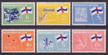 Nederlandse Antillen 358/63 postfris Vlaggen 1965, Ophalen of Verzenden, Postfris