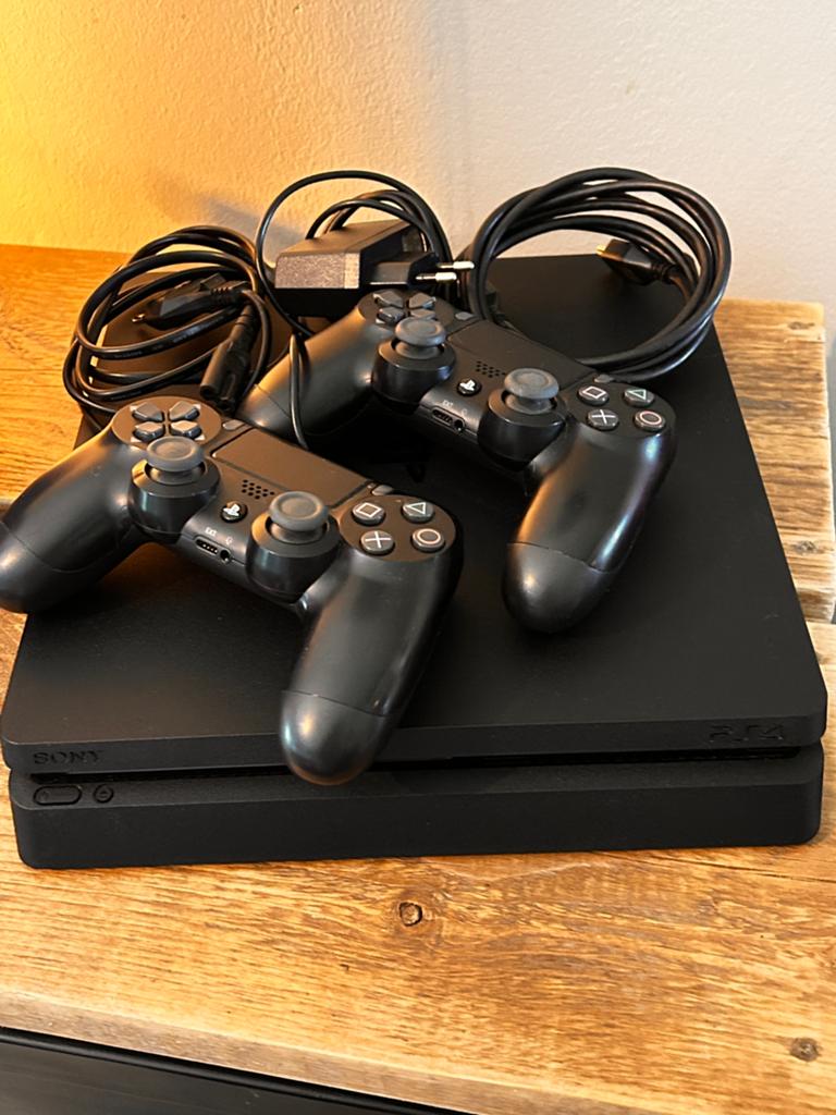 Playstation 4 Slim 1 TB, Ophalen, Met 2 controllers, 1 TB, Slim