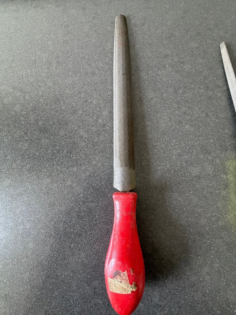 Halfronde vijl Stanley, Doe-het-zelf en Verbouw, Ophalen of Verzenden, Gebruikt, Vijl/Rasp, Stanley