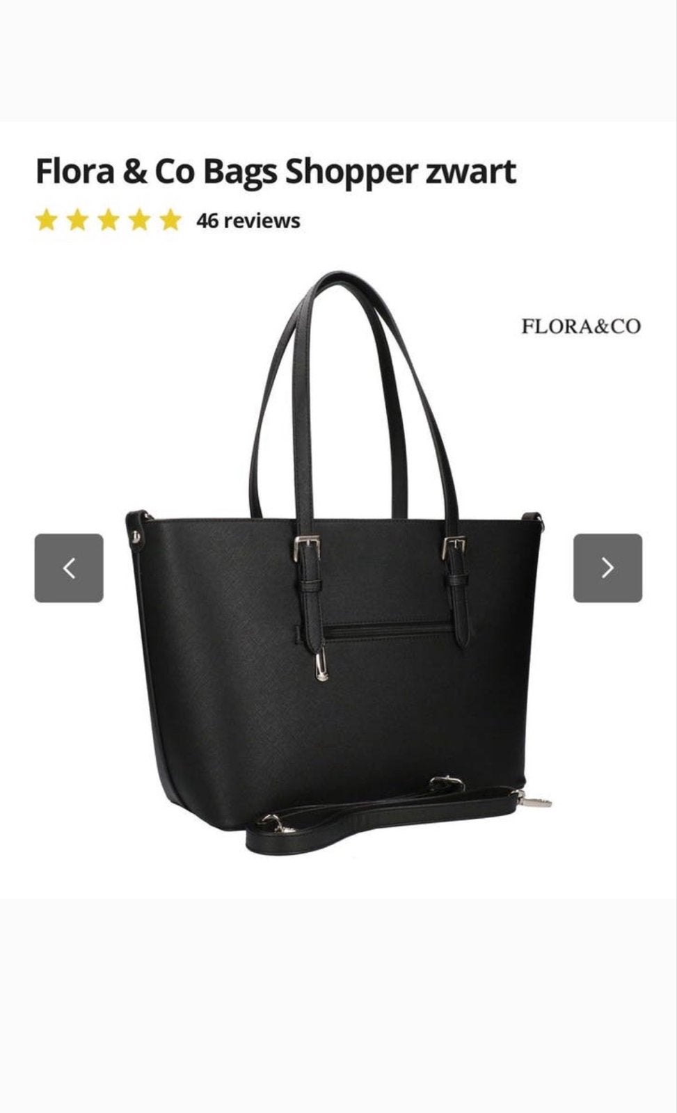 Flora & Co Bags Shopper Zwart - Stijlvolle Damestas, Ophalen, Zo goed als nieuw, Zwart, Shopper
