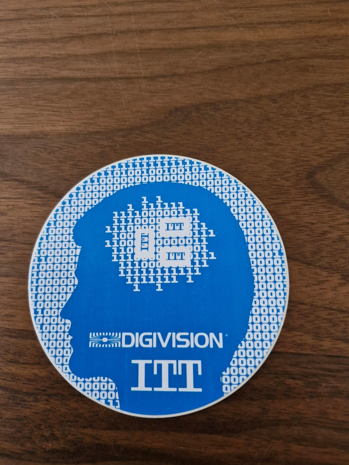 11521 Vintage Digivision ITT Sticker - Computer/Technologie, Ophalen of Verzenden