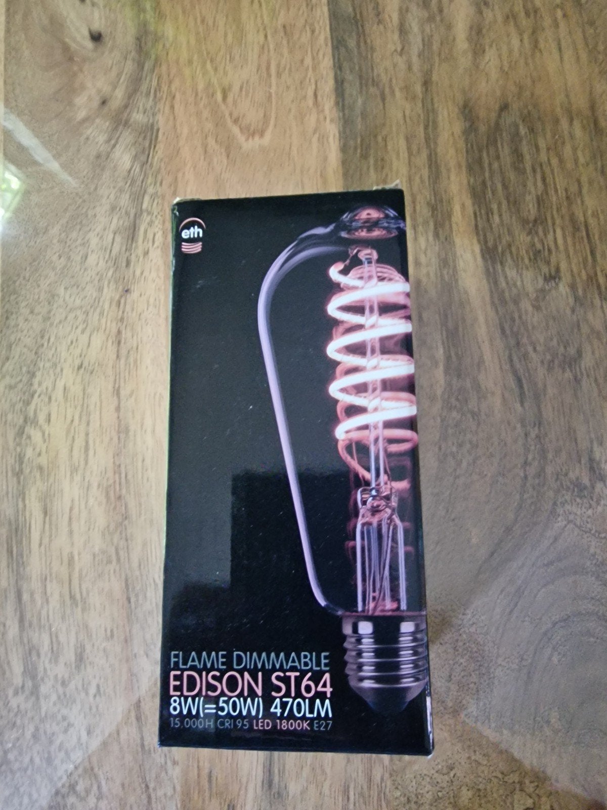 ETH Edison ST64 LED Flame Dimbaar 8W (50W) 1800K E27, 30 tot 60 watt, Led-lamp, Nieuw, E27 (groot)