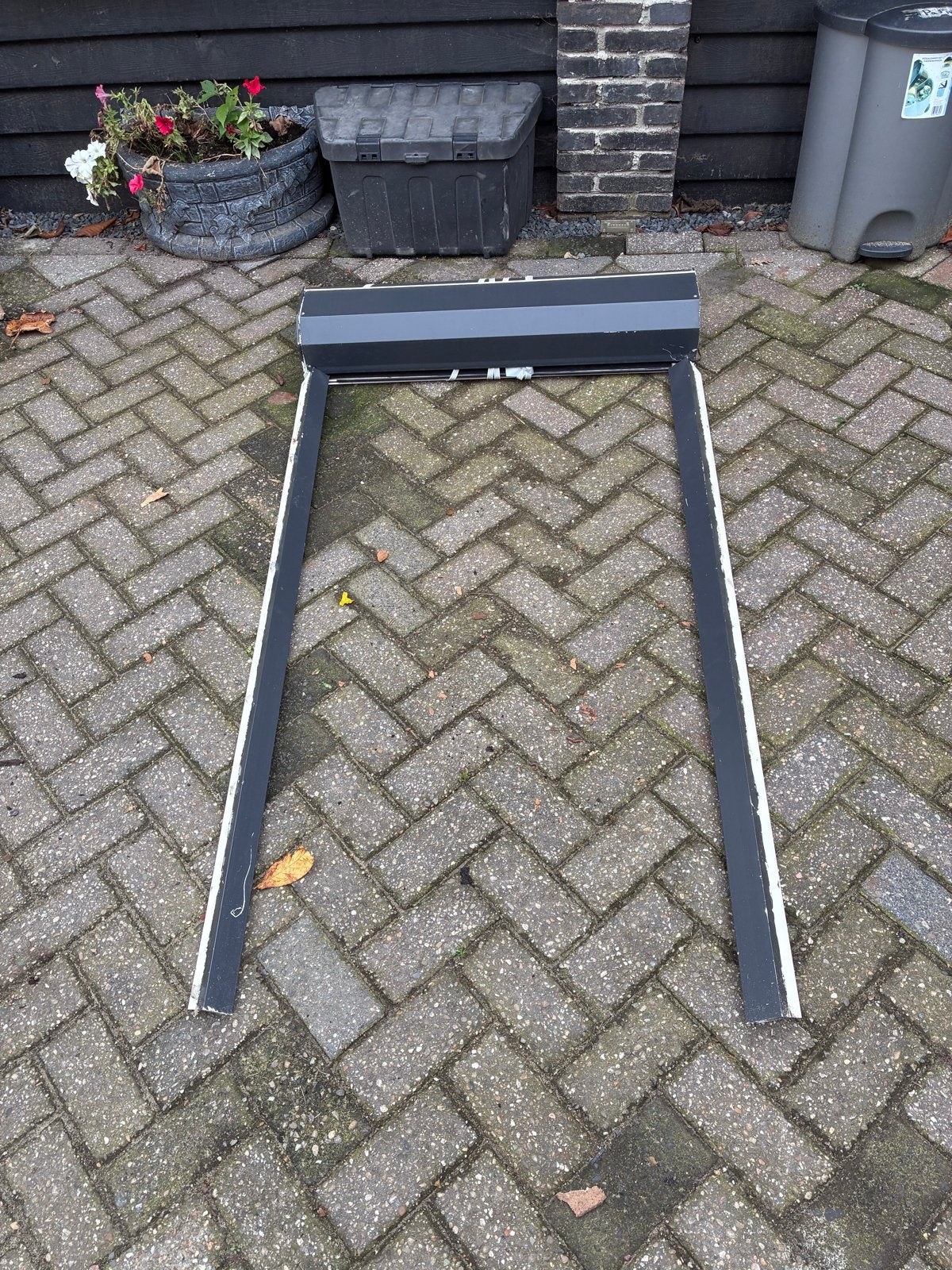 Rolluik 150 cm hoog, antraciet geverfd