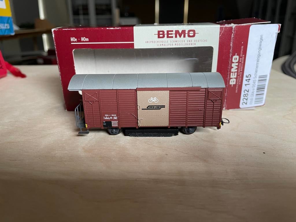 Bemo Rhb H0m poetswagen Gbk-v 5545 - 2282 145, Overige merken, Gelijkstroom, Wagon, Ophalen of Verzenden