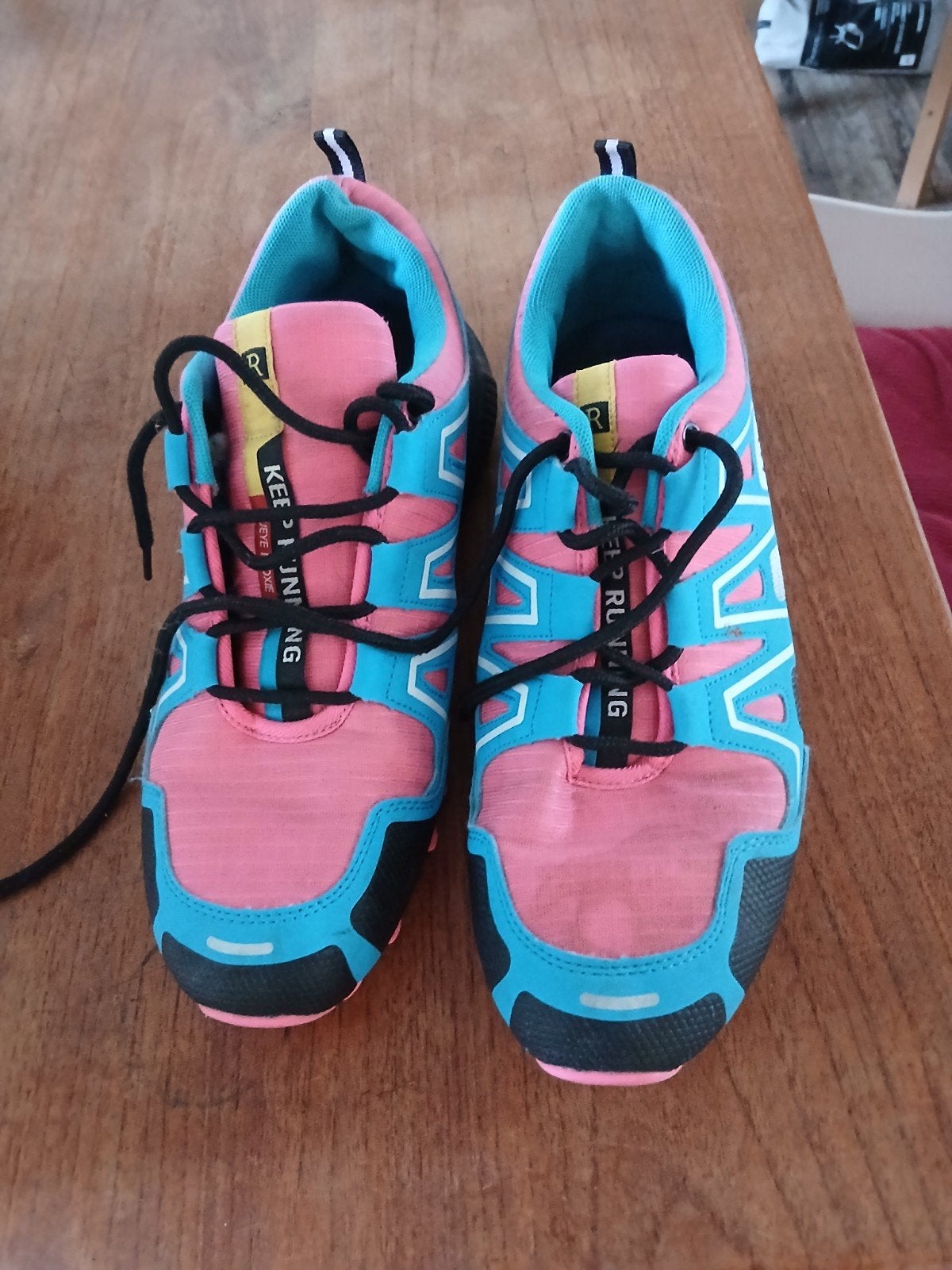 Roze en blauwe sportschoenen - Maat 43, Ophalen of Verzenden, Zo goed als nieuw, Roze, Sportschoenen