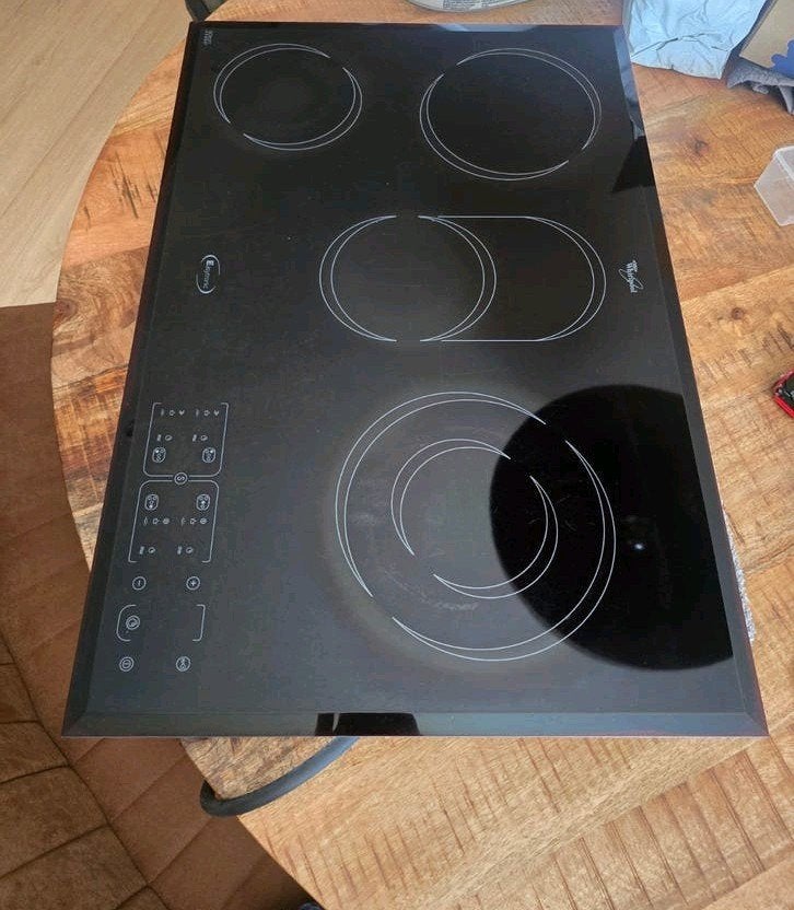Whirlpool kookplaat defect - gaat niet meer aan, Ophalen, Keramisch, 4 kookzones, Inbouw