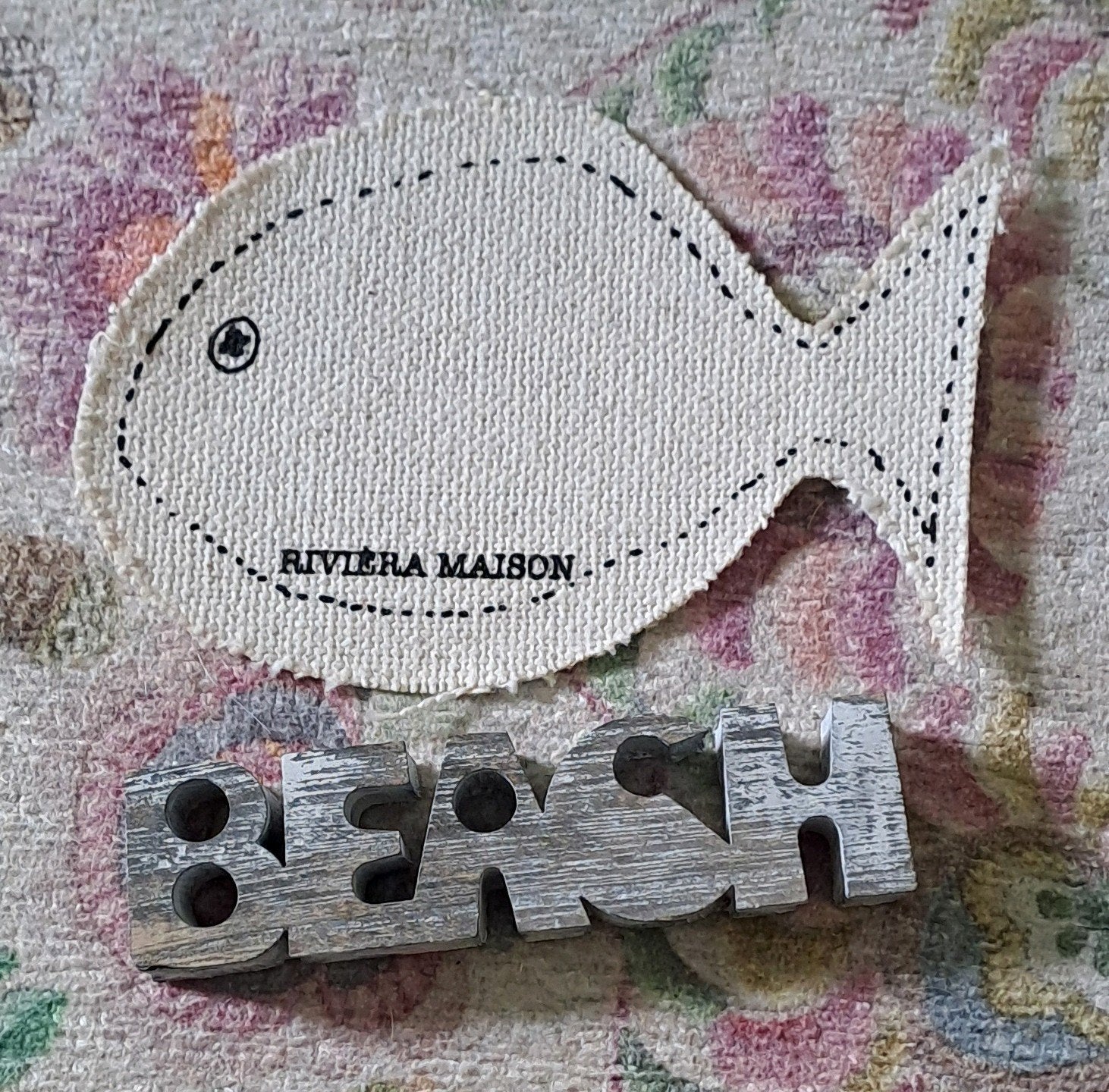 Riviera Maison Vis en Mini Sign Beach, Ophalen of Verzenden, Zo goed als nieuw