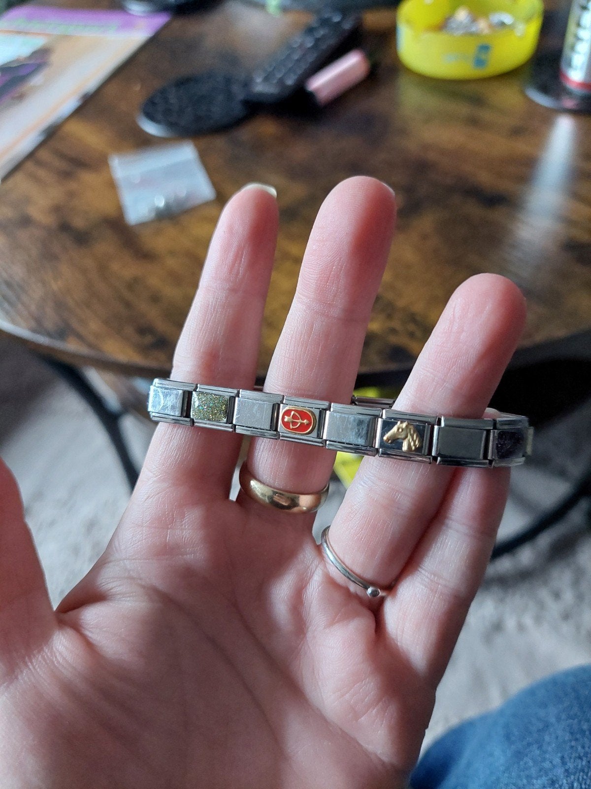 Schakelarmband met bedels, Ophalen of Verzenden