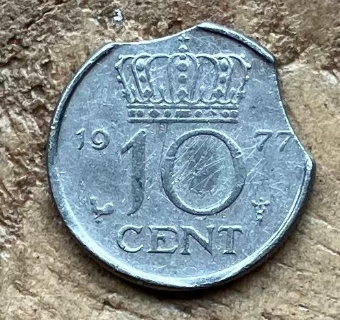 misslag 10 cent 1977 Juliana, Ophalen, Koningin Juliana, 10 cent, Losse munt