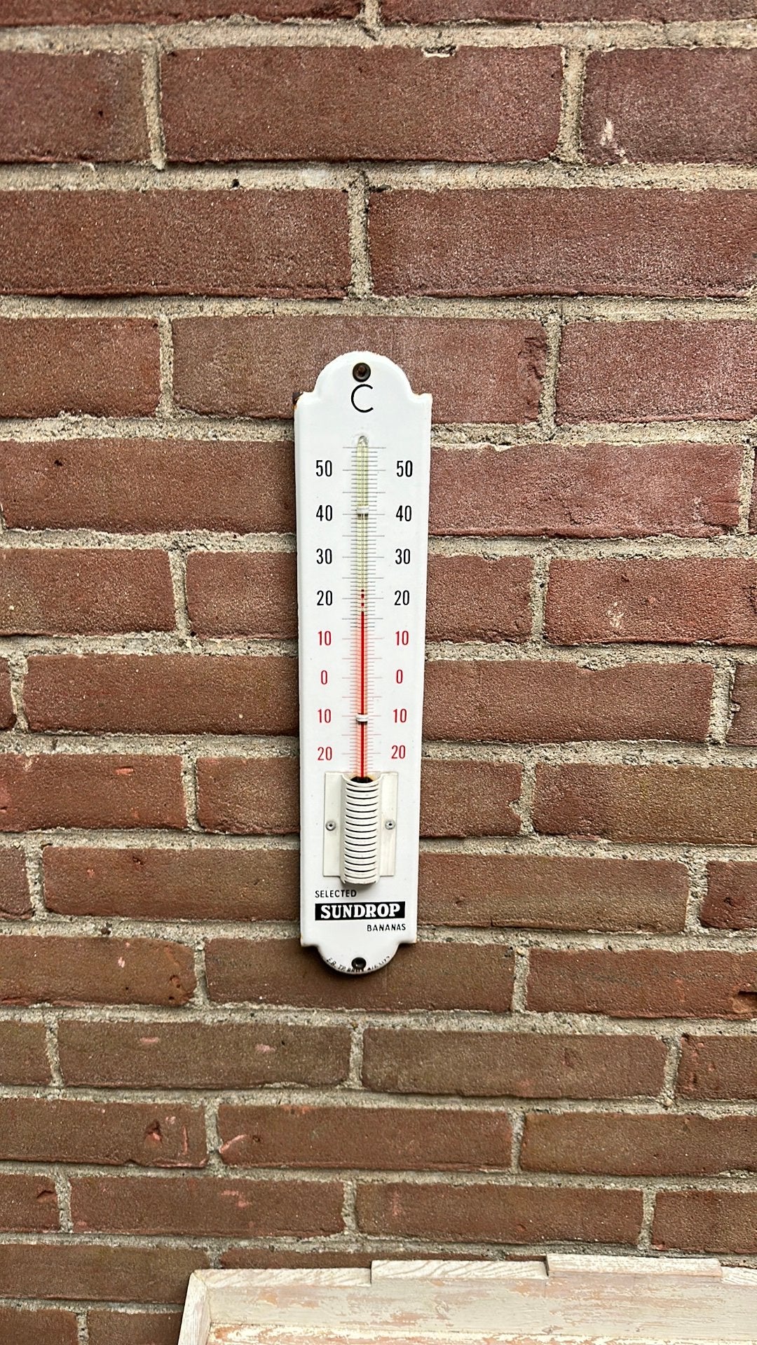 Emaille thermometer Sundrop Bananas reclamebord, Ophalen of Verzenden