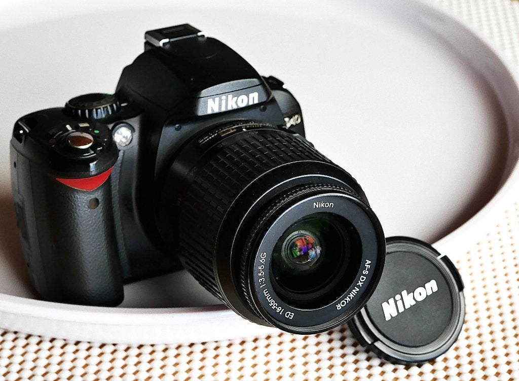 Nikon D40 +  Nikon DX AF Nikkor 18-55, Spiegelreflex, Geheugenkaart, Zo goed als nieuw, Nikon