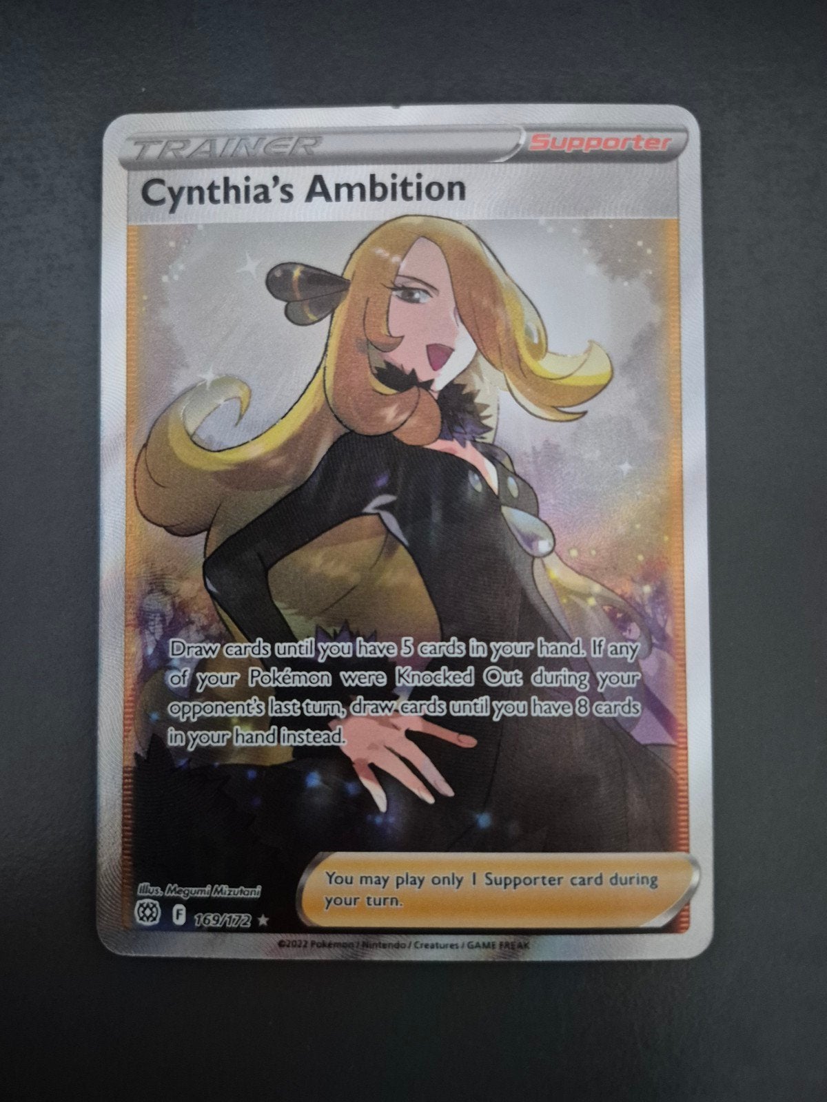 Cynthia's Ambition Trainer Kaart - Perfecte Staat, Ophalen of Verzenden, Zo goed als nieuw, Losse kaart, Foil