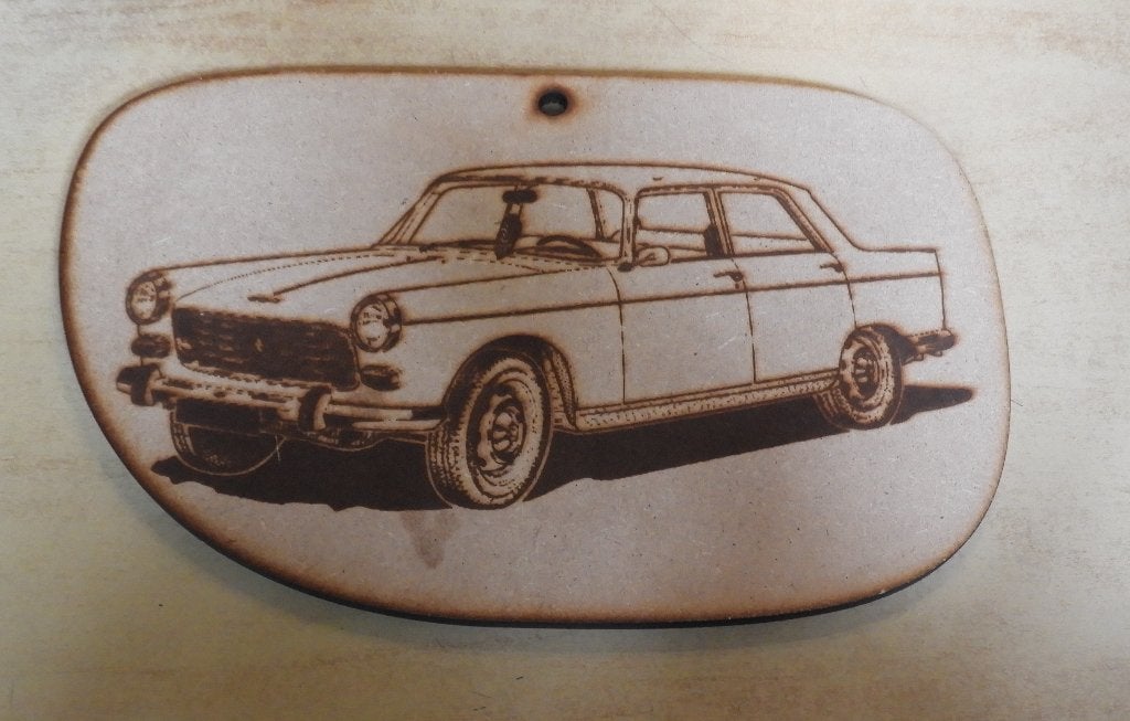 Wandversiering  in MDF van Peugeot 404, Huis en Inrichting, 21 cm, Industrieel, 32 cm, Ophalen of Verzenden