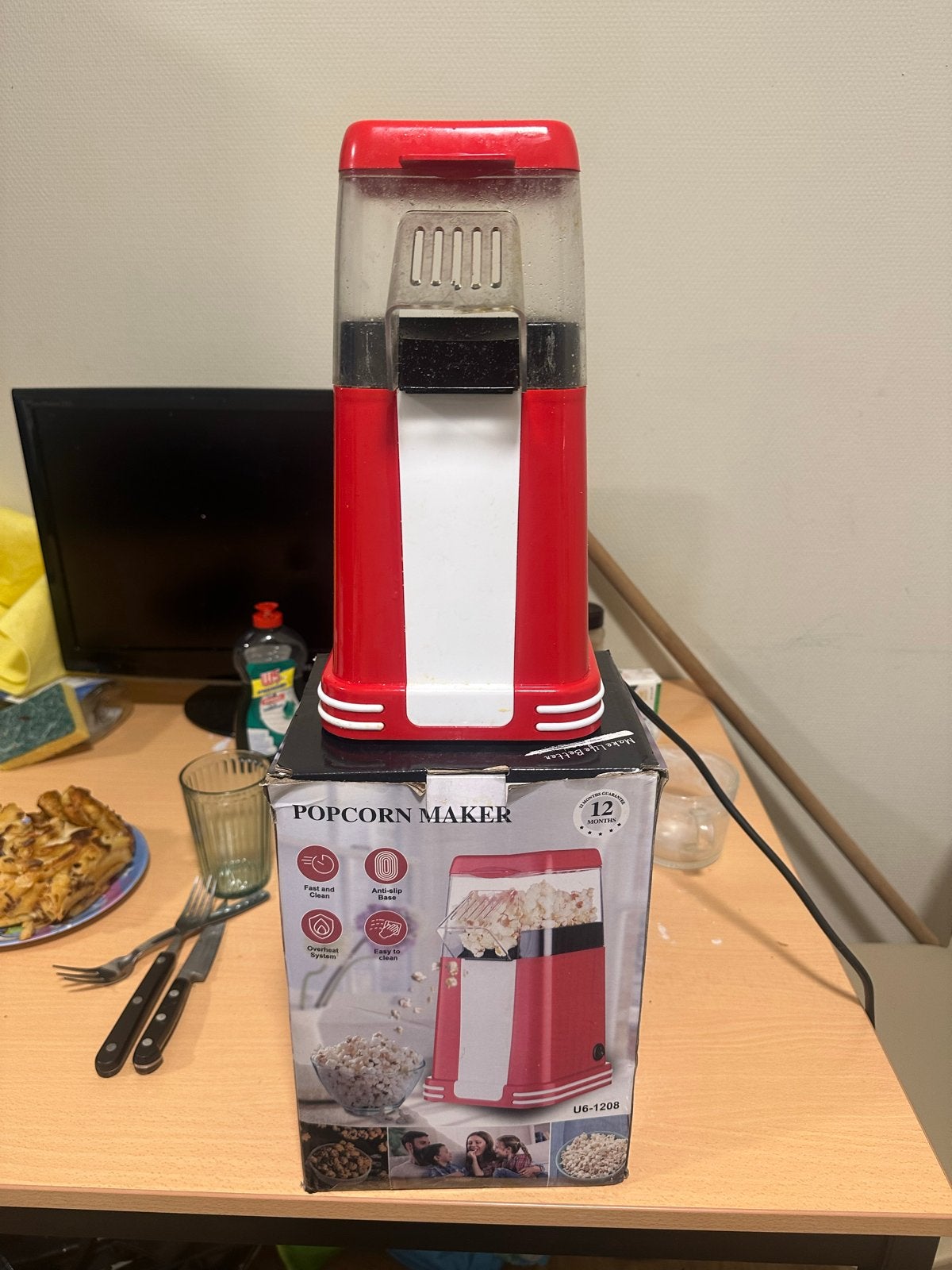 Zo goed als nieuwe Popcorn Machine / Popcorn Maker met doos, Witgoed en Apparatuur, Ophalen of Verzenden, Zo goed als nieuw