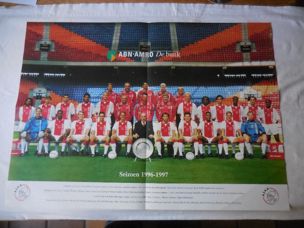 Poster Ajax 1996-1997, Ophalen, Zo goed als nieuw, Balsport