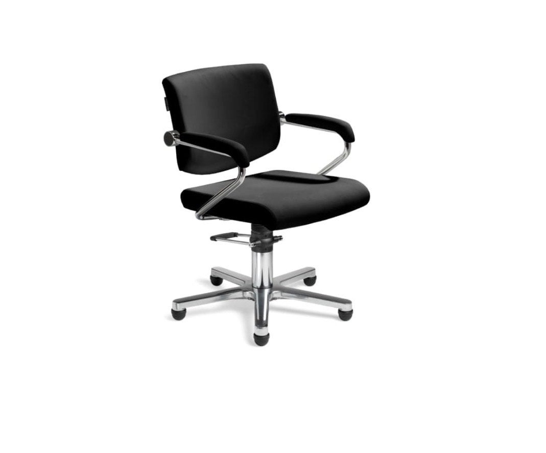 3 Zwarte kappersstoelen met Chromen Onderstel, Sieraden, Tassen en Uiterlijk, Uiterlijk | Haarverzorging, Ophalen, Gebruikt, Overige typen