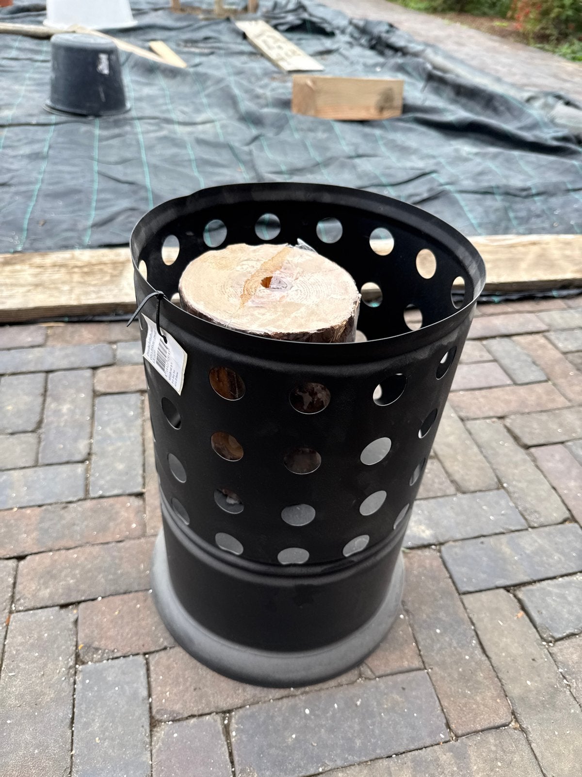Zwarte vuurton/vuurkorf met gaten, Tuin en Terras, Ophalen, Nieuw, Vuurton
