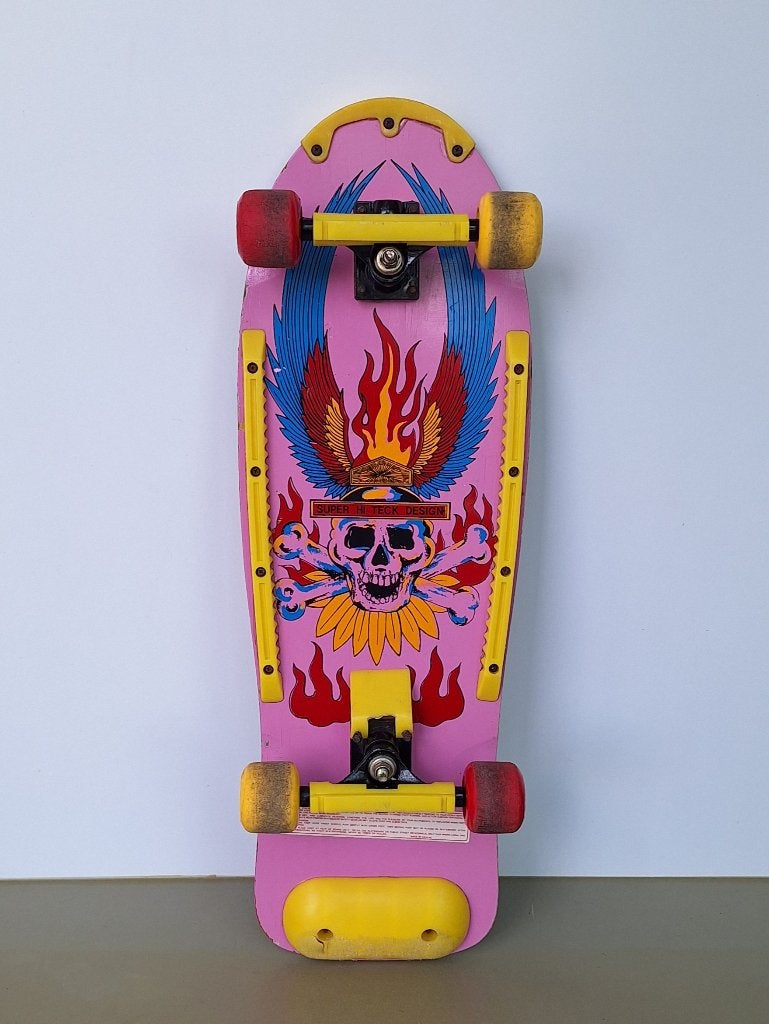 div. vintage houten Streeker Super Hi-tack Design skateboard, Ophalen of Verzenden, Gebruikt, Skateboard