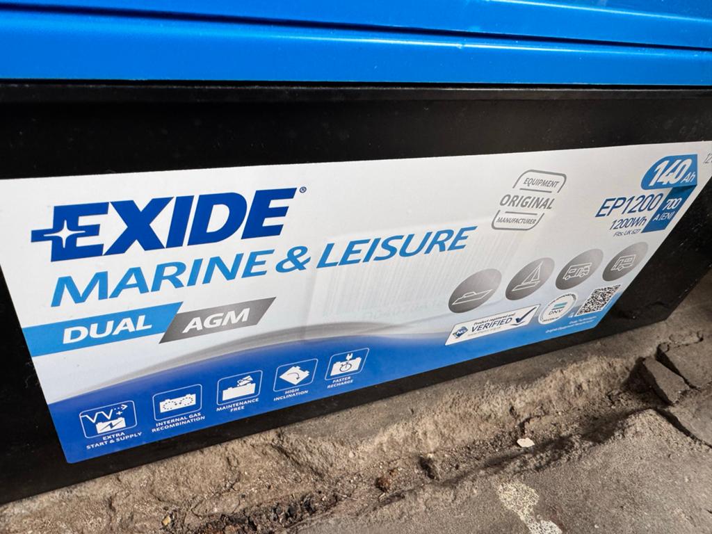 Exide Marine & Leisure Dual AGM Accu 140Ah (nieuw), Watersport en Boten, Ophalen of Verzenden, Nieuw, Motor en Techniek