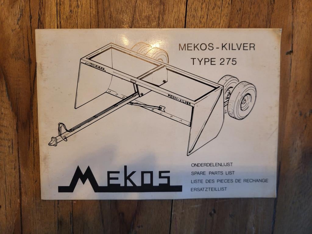 Mekos kilver 275 onderdelenlijst, Ophalen of Verzenden, Zo goed als nieuw