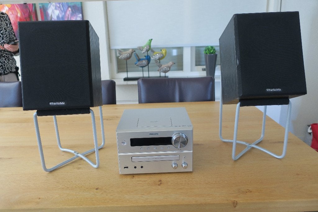 Philips Micro Hifi Set met Wharfdale Boxen 100W, Audio, Tv en Foto, Ophalen, Philips, Gebruikt, Microset