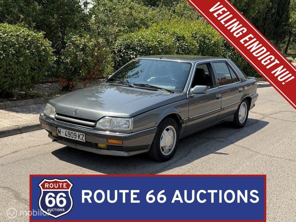 Renault 25 V6 Turbo | 1990 | Route 66 Auctions, Auto's, Oldtimers, Overige carrosserieën, Renault, Zwart, Bedrijf