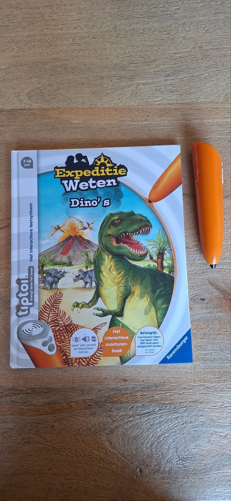 Tiptoi Expeditie Weten Dino's boek + werkende Tiptoi pen, Boeken, Ophalen of Verzenden, Zo goed als nieuw, Ravensburger, Non-fictie