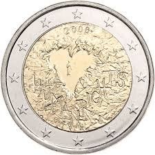 2 Euro Finland 2008 UNC - 60 jaar Mensenrechten, Verzenden, Finland, 2 euro, Losse munt