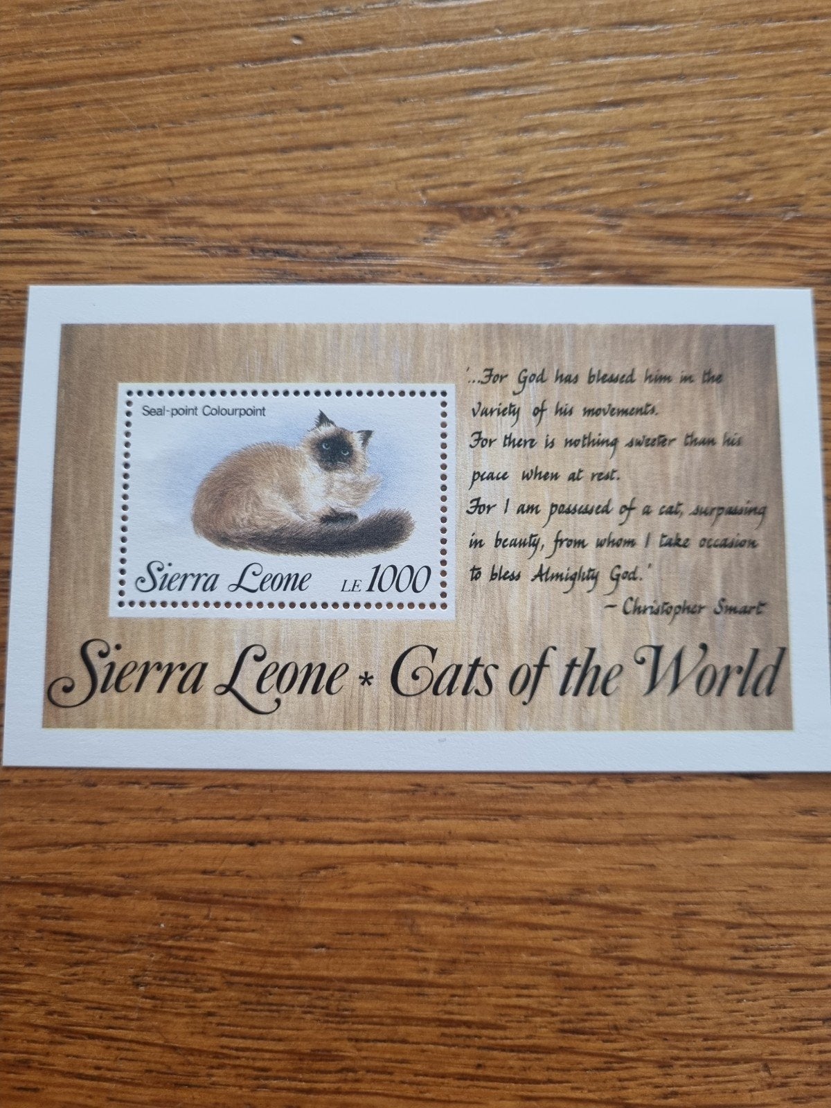 Sierra Leone - Cats of the World - Seal-point Colou, Ophalen of Verzenden