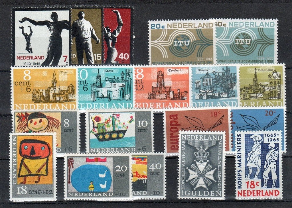 Jaargang 1965 ongebruikt nvph 836-853, Ophalen of Verzenden, Na 1940, Postfris