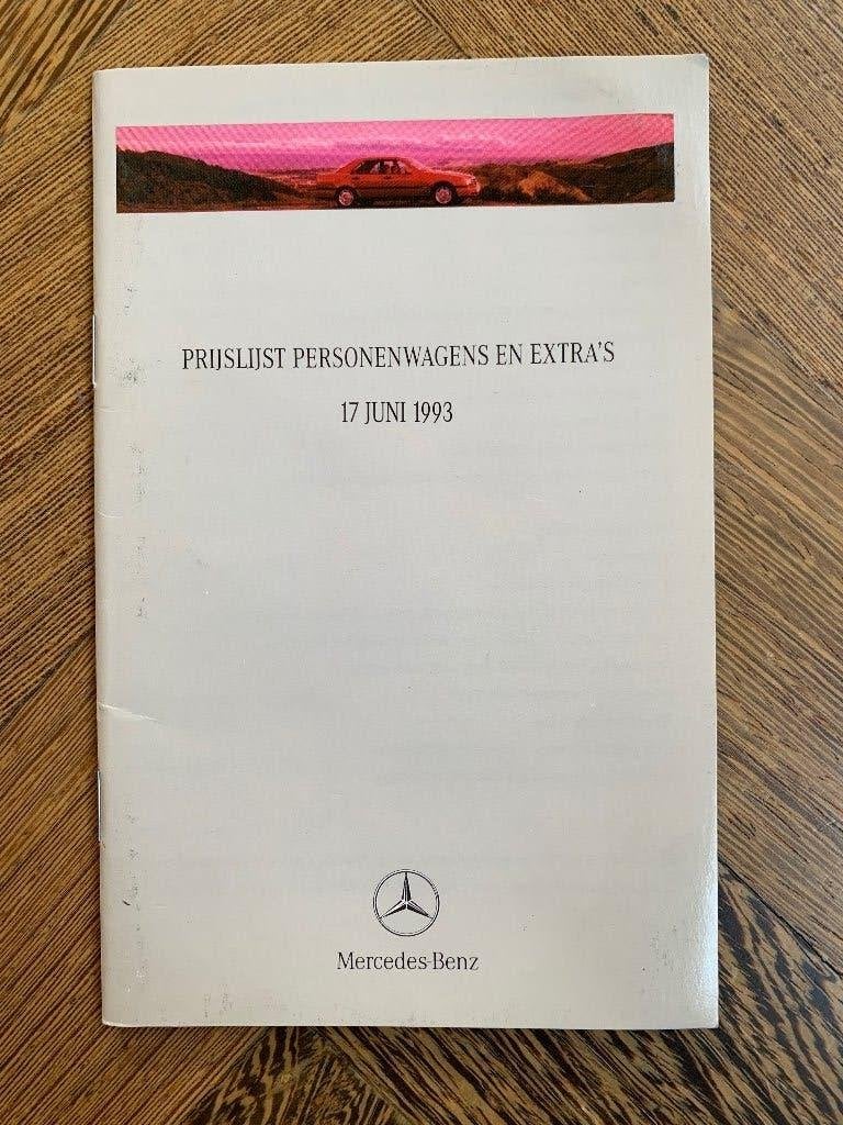 Prijslijst Mercedes-Benz personenwagens juni 1993, Boeken, Zo goed als nieuw, Mercedes-Benz, Mercedes, Ophalen of Verzenden