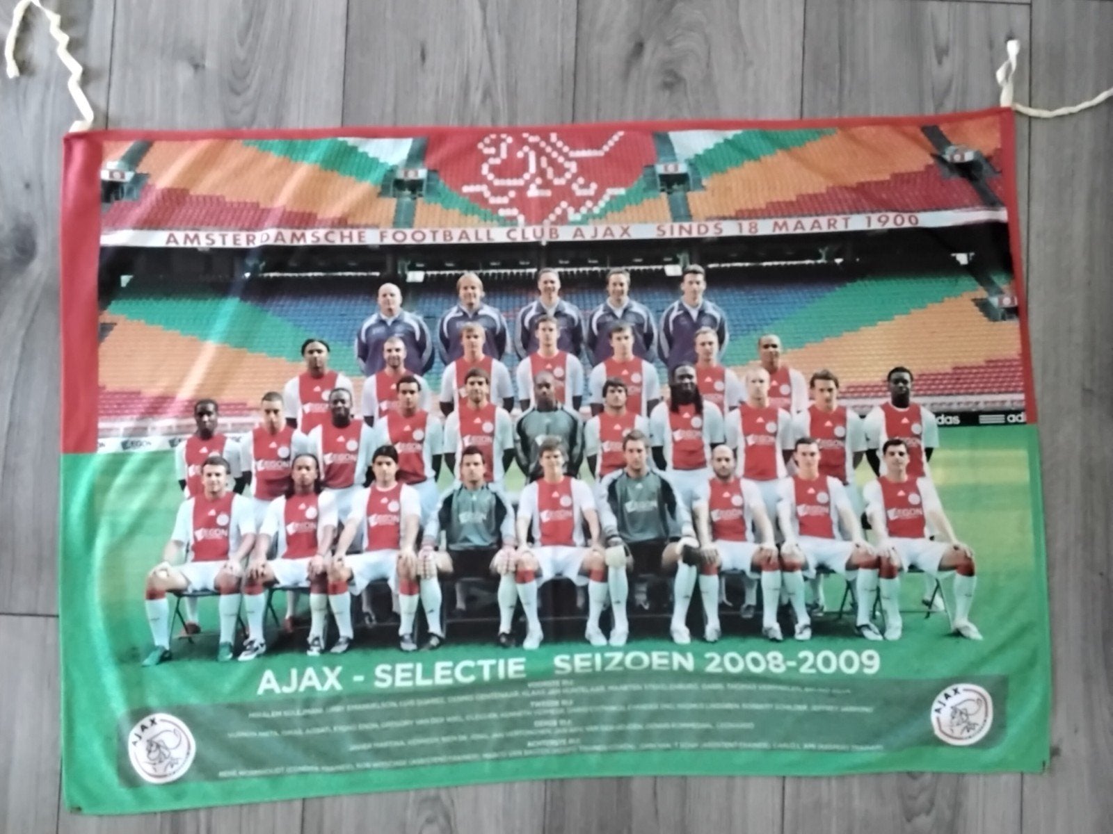 ajax vlag selectie 08-09, Verzamelen, Ophalen of Verzenden, Zo goed als nieuw, Ajax