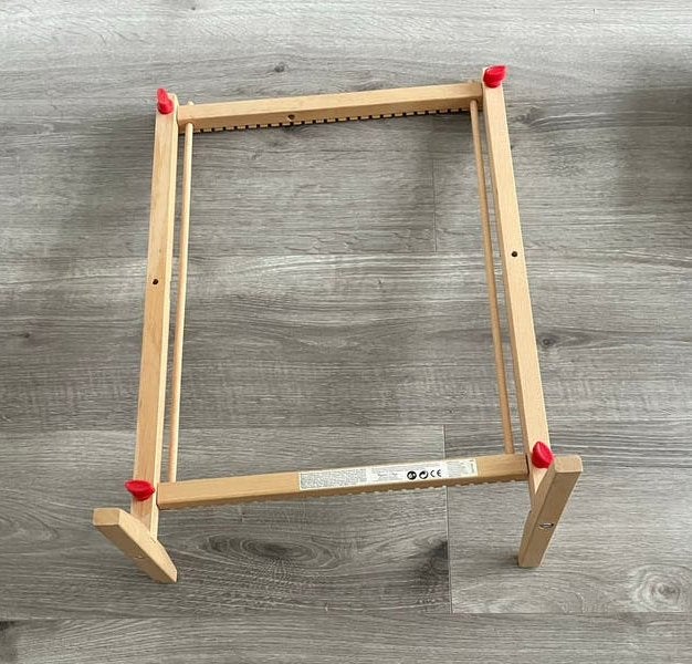 Houten weefraam met naald - Melissa & Doug, Ophalen, Gebruikt, Overige thema's, Beige