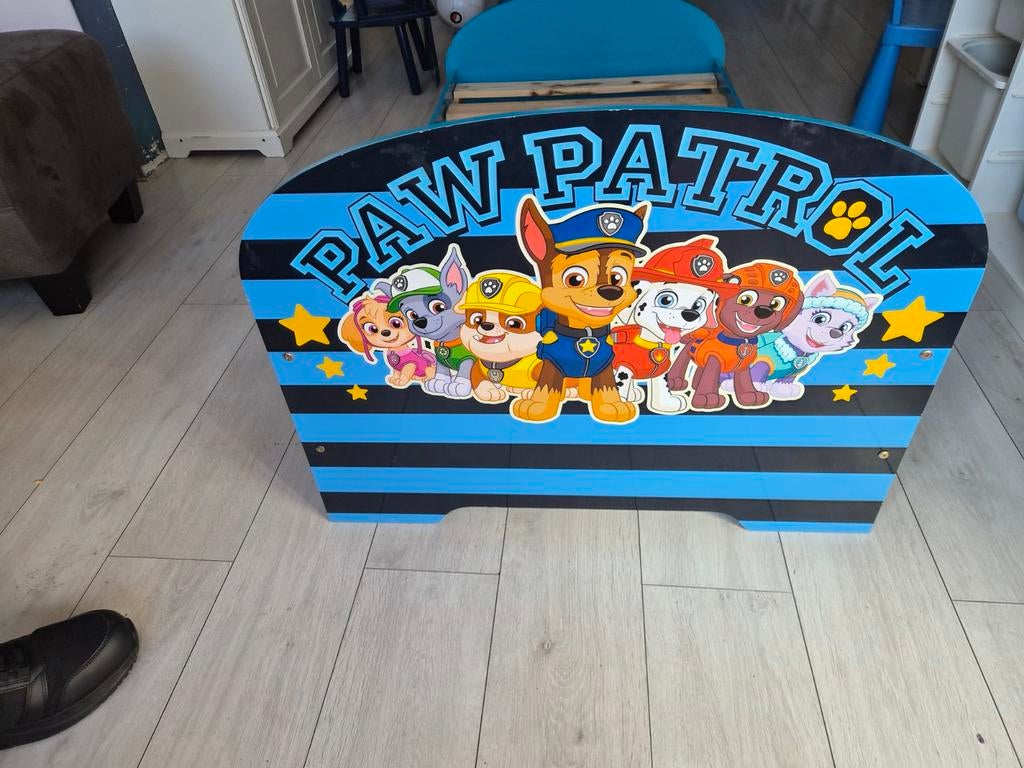 Paw Patrol Kinderbed 60x77x143 cm met Lattenbodem en matras, Ophalen, Gebruikt, 70 tot 85 cm, 140 tot 160 cm