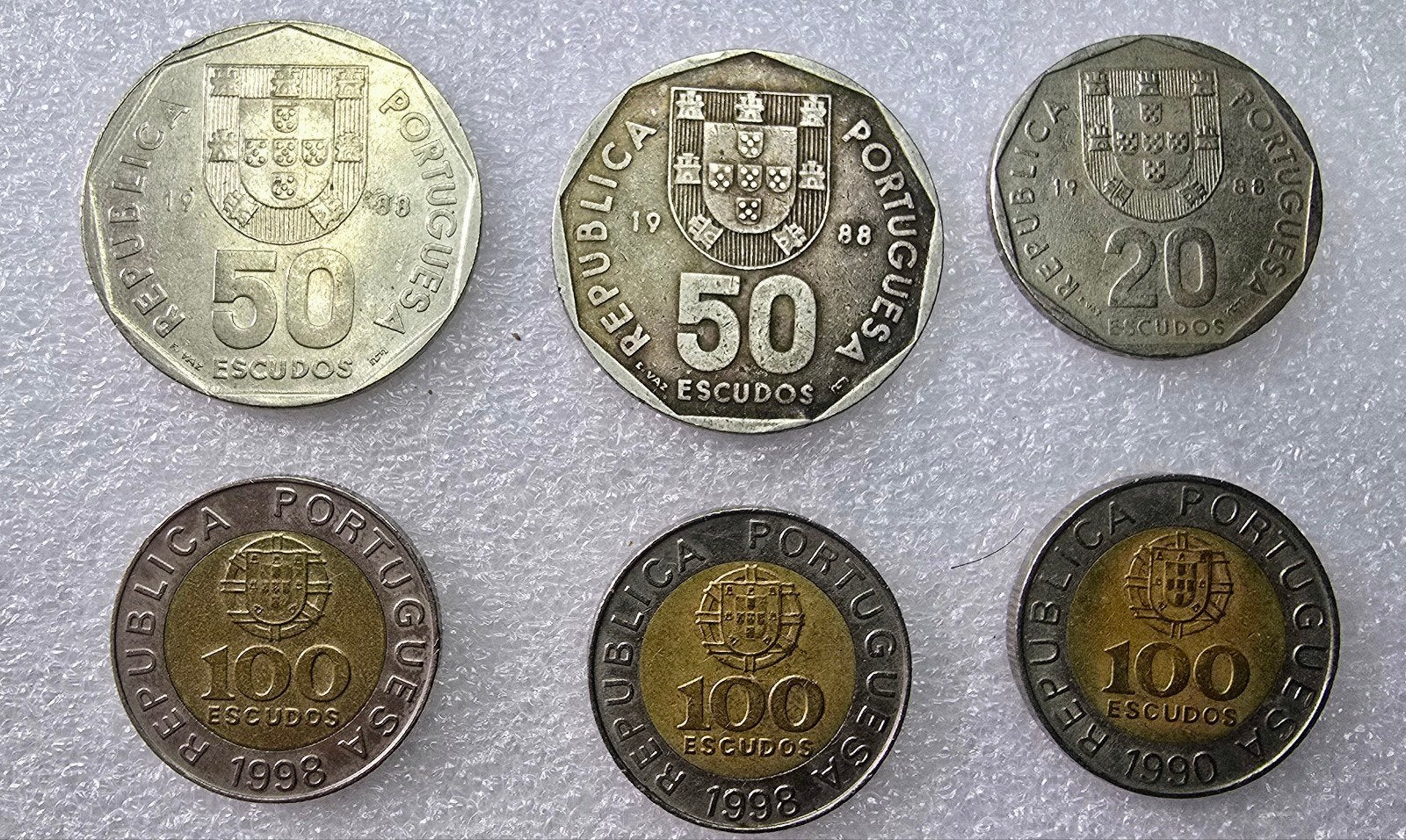 Portugese Escudo munten - Set van 6, Ophalen of Verzenden