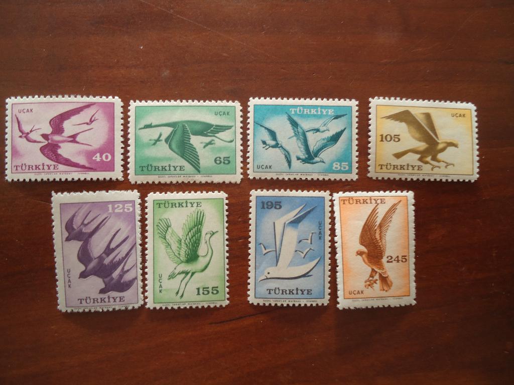 Vogels Turkije 1959, mi. 1660-67 postfris/ongebruikt, Ophalen of Verzenden, Postfris, Dier of Natuur